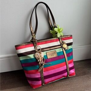 Coach Legacy Stripe Tote Bag